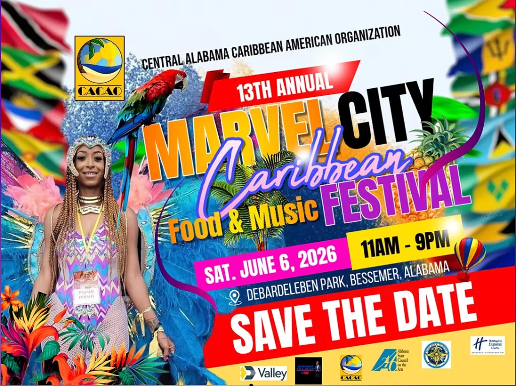 2026 Marvel City Caribbean Food & Music Festival official save-the-date flyer
